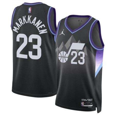 Muške NBA Dres Utah Jazz Lauri Markkanen Jordan 2025-26 Statement Edition Crno Swingman